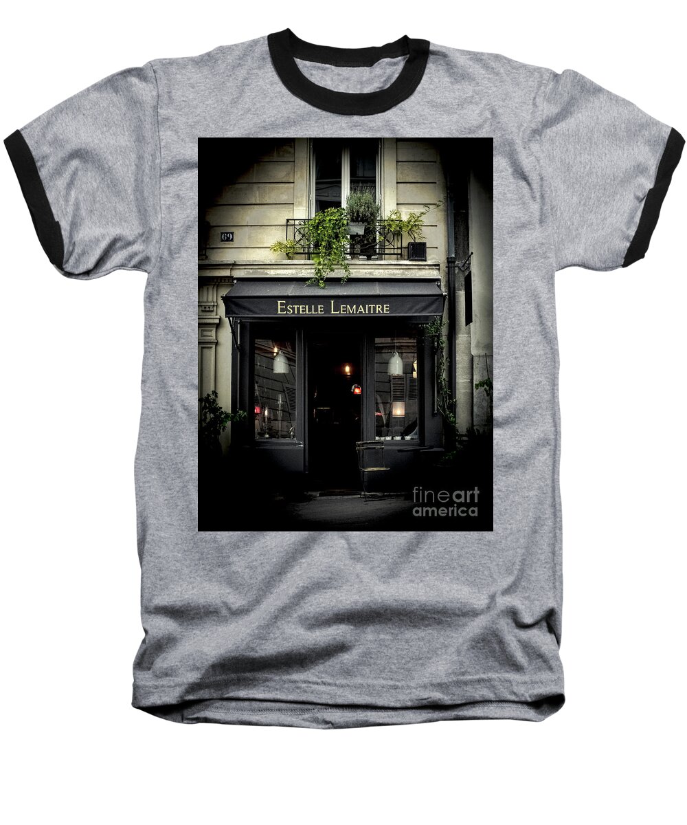 Shop Baseball T-Shirt featuring the photograph Parisian Shop #1 by Karen Lewis