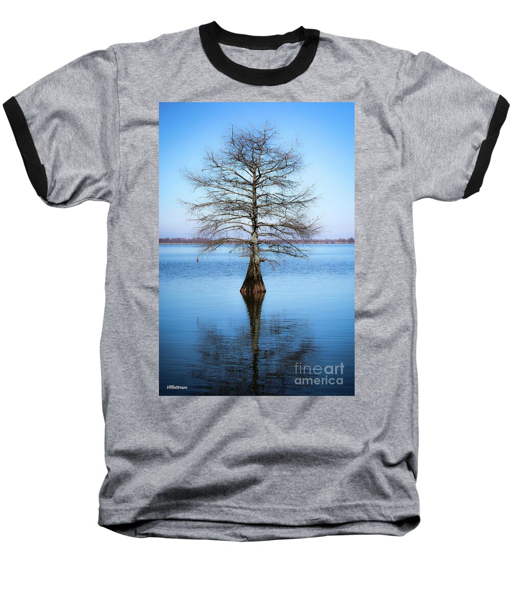 Cyprus Trees Baseball T-Shirt featuring the photograph Reflection #1 by Veronica Batterson