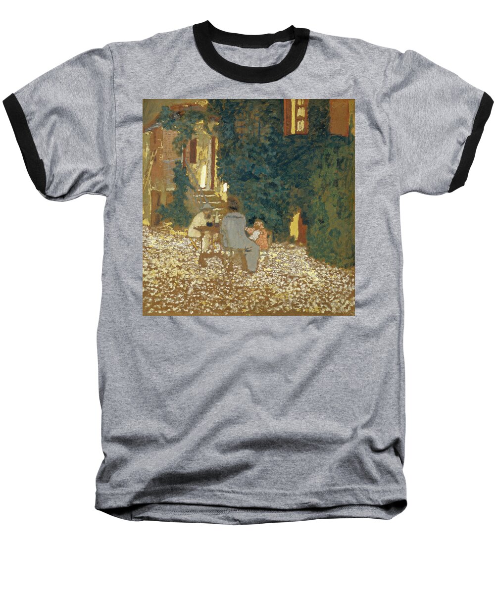 Edouard Vuillard Baseball T-Shirt featuring the painting Repast in a Garden #1 by Edouard Vuillard