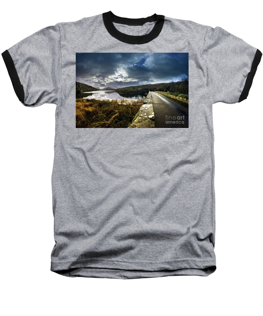 Lake Baseball T-Shirt featuring the photograph Road To Snowdon #1 by Ian Mitchell