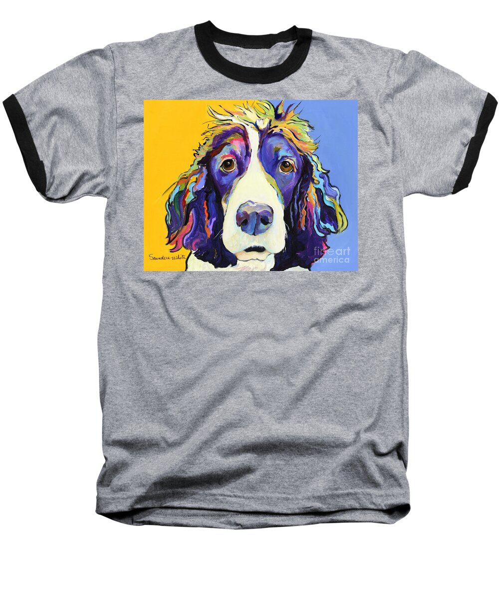Blue Baseball T-Shirt featuring the painting Sadie by Pat Saunders-White