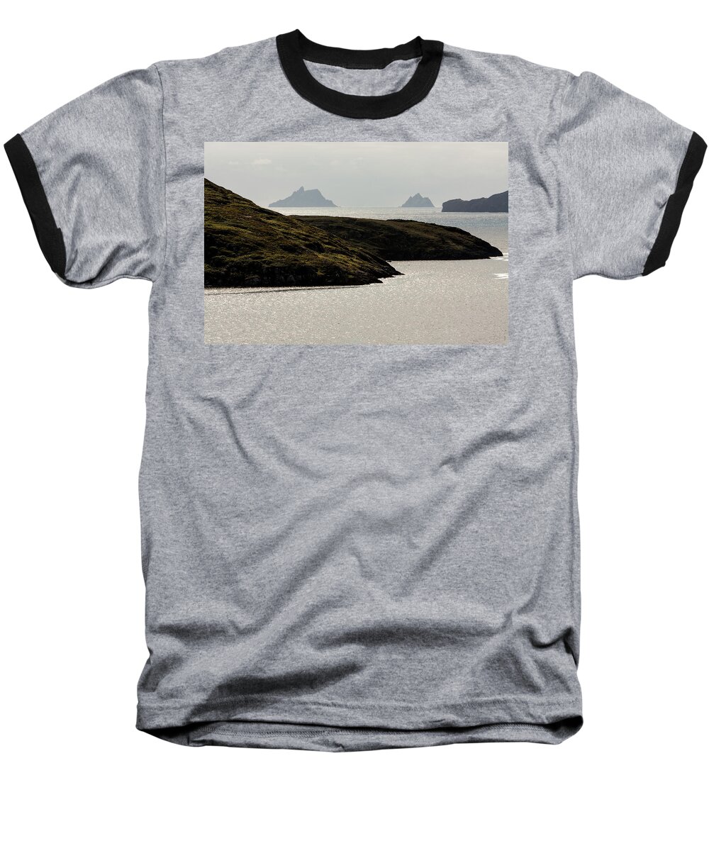 Ireland Baseball T-Shirt featuring the photograph Skellig Islands, County Kerry, Ireland by Aidan Moran
