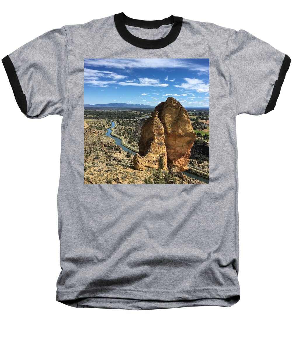 Rock Baseball T-Shirt featuring the photograph Smith Rocks #2 by Brian Eberly
