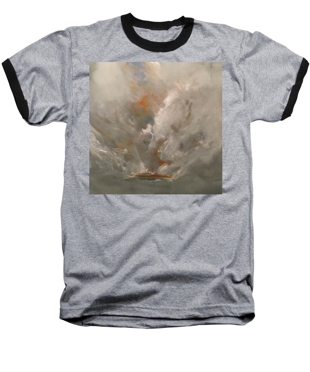 Abstract Baseball T-Shirt featuring the painting Solo Io by Soraya Silvestri