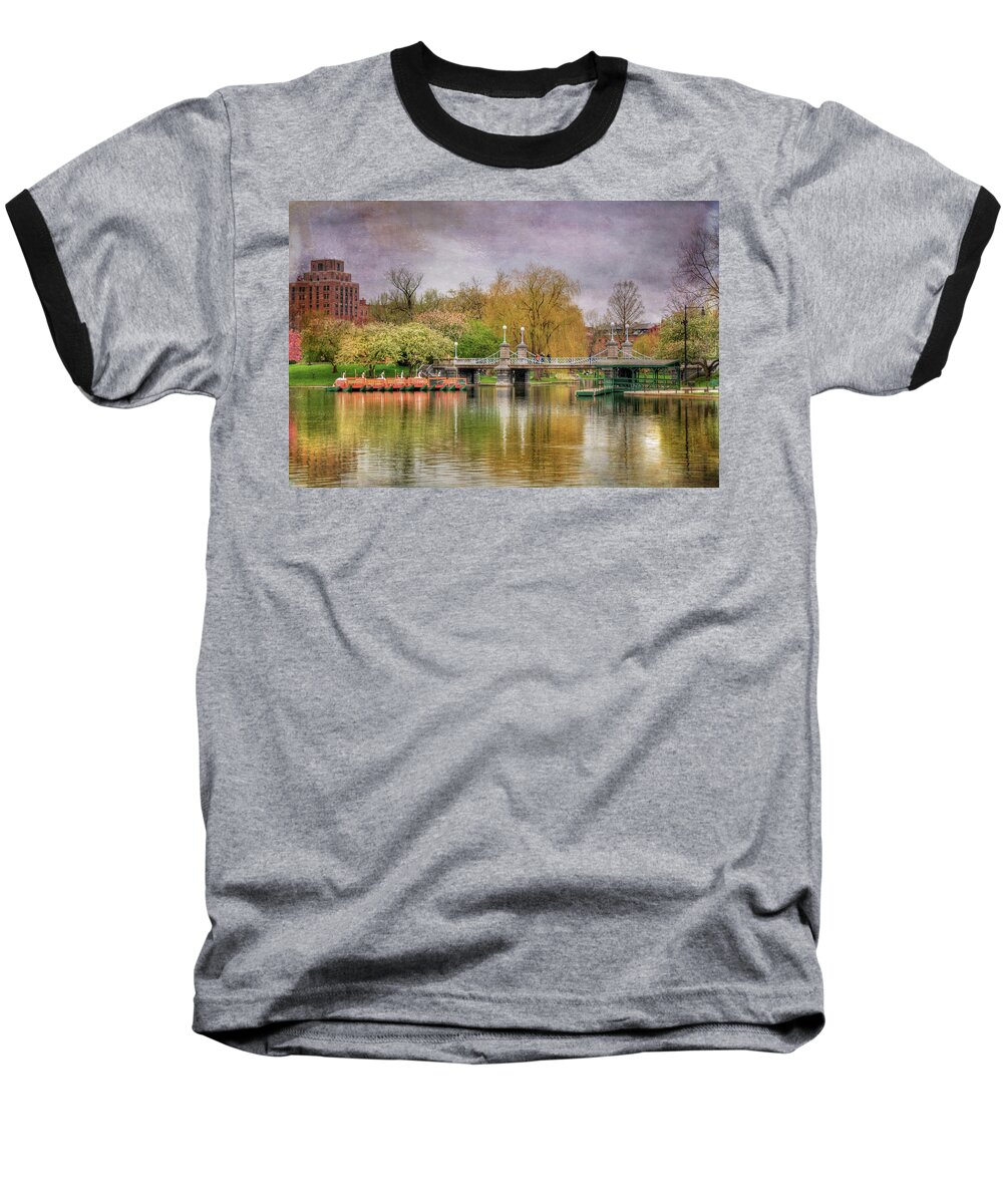 Boston Baseball T-Shirt featuring the photograph Spring in the Boston Public Garden #2 by Joann Vitali