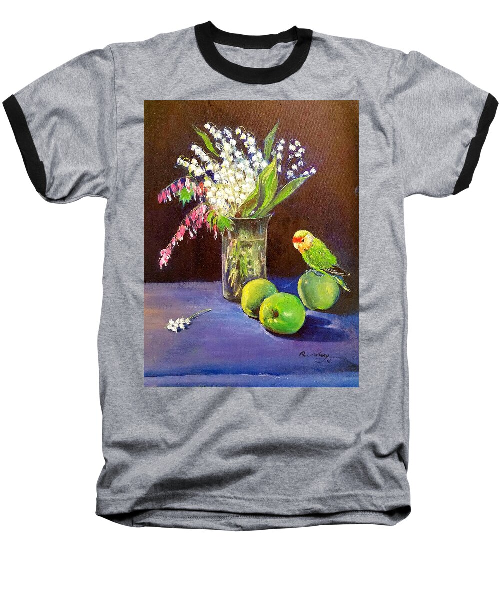 Apple Baseball T-Shirt featuring the painting Still life #1 by Rose Wang