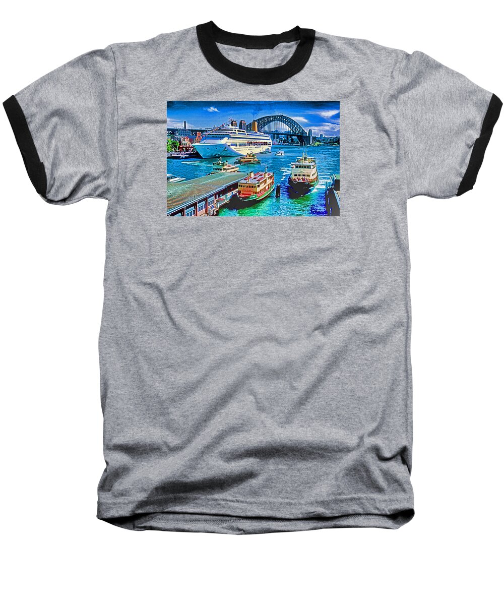 Australia Baseball T-Shirt featuring the photograph Sydney Quay #1 by Dennis Cox