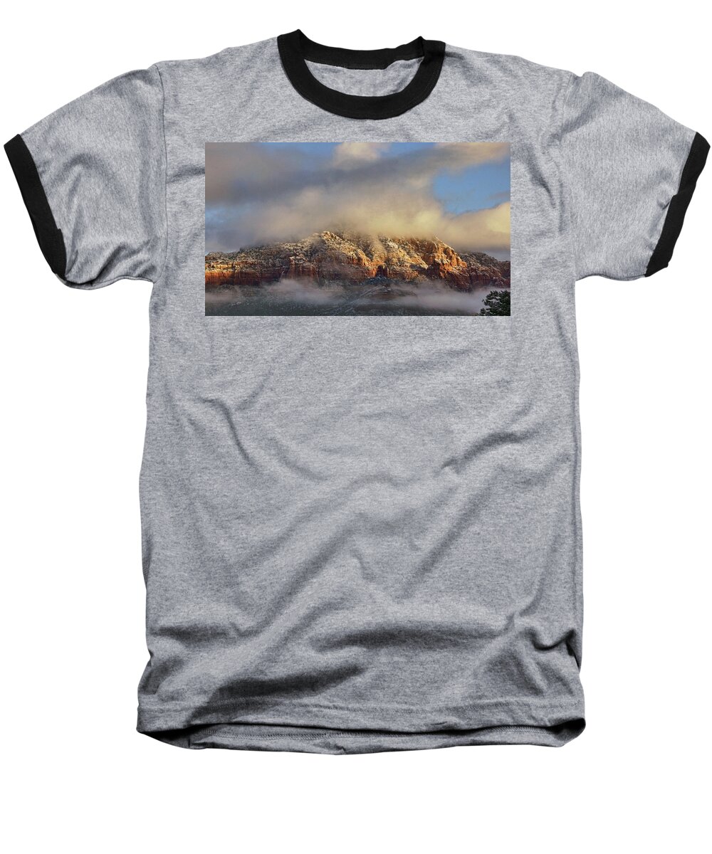 Sedona Baseball T-Shirt featuring the photograph The Morning After #1 by Theo O'Connor