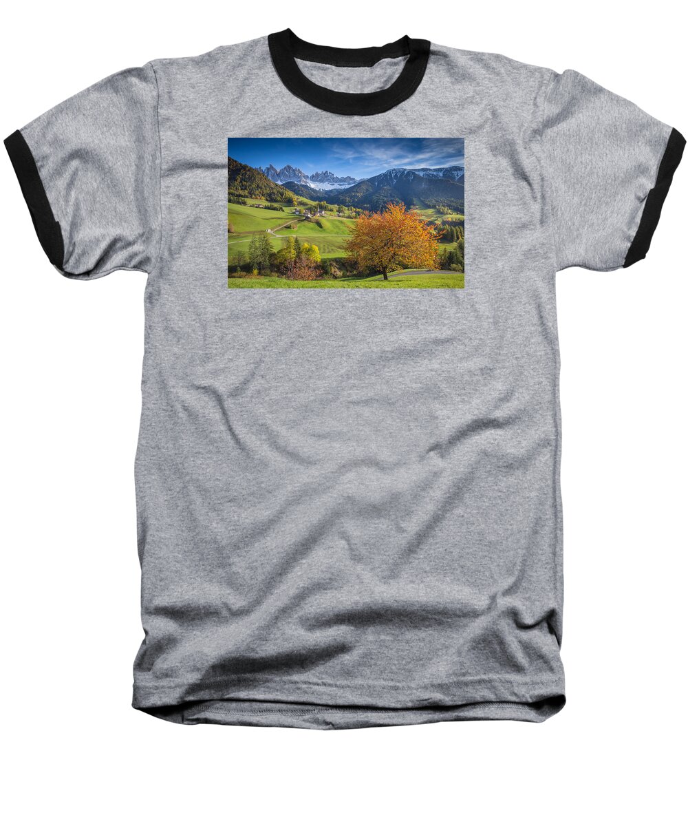 Alp Baseball T-Shirt featuring the photograph The red tree #2 by Stefano Termanini