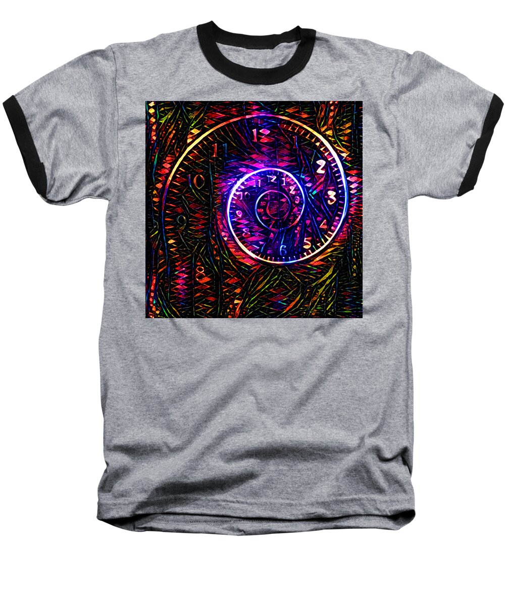 Painting Baseball T-Shirt featuring the digital art Time spiral #1 by Bruce Rolff