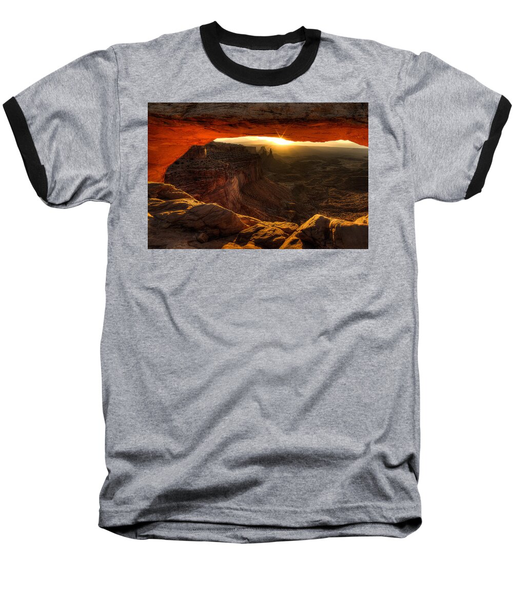 Mesa Arch Baseball T-Shirt featuring the photograph Underglow #1 by Ryan Smith