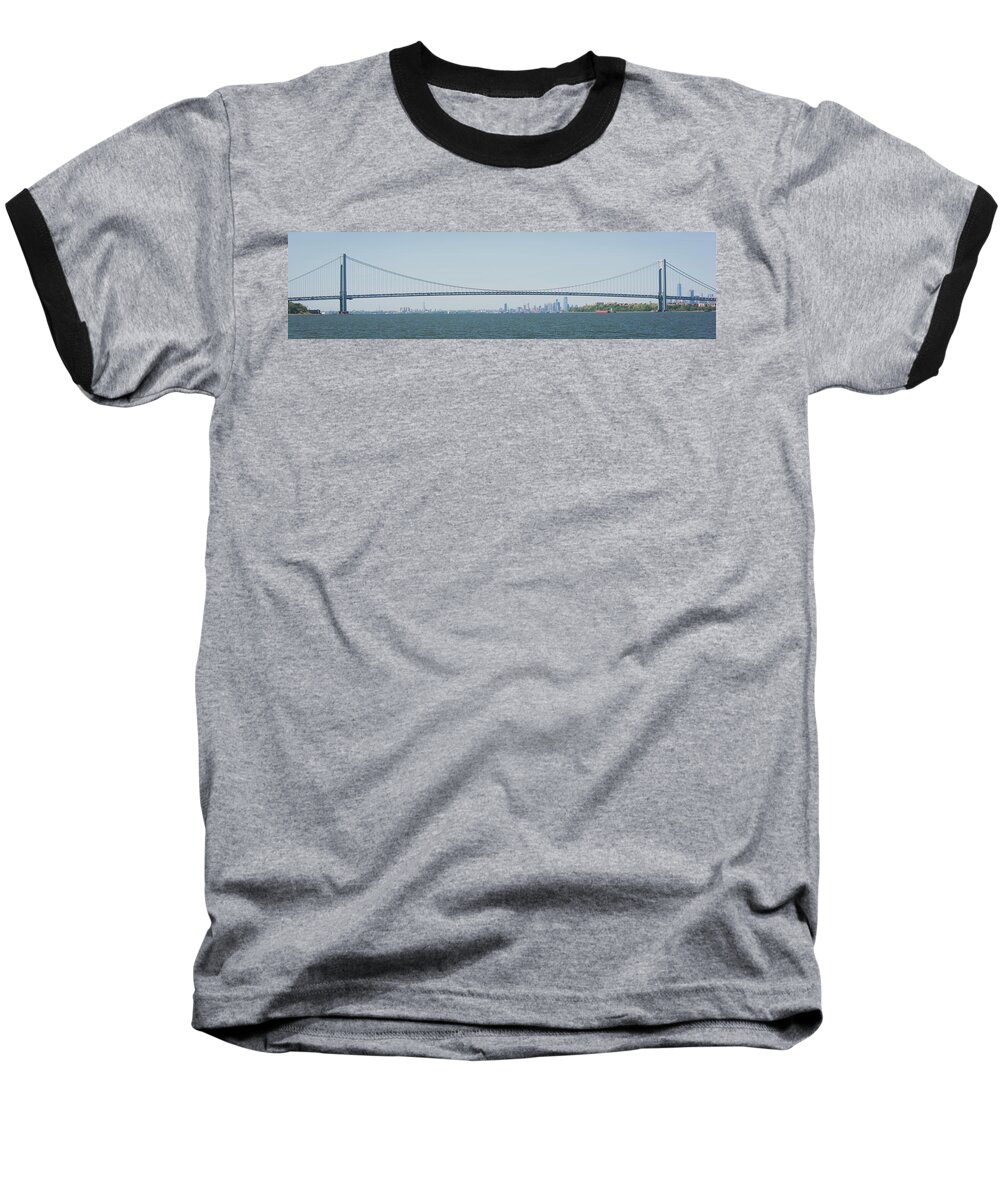 Verrazano Narrows Bridge Baseball T-Shirt featuring the photograph Verrazano Narrows Bridge #1 by Kenneth Cole