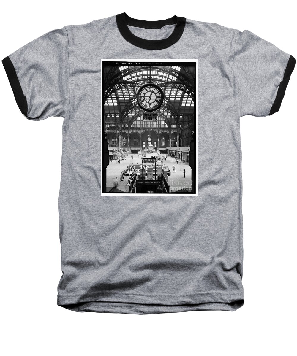 Vintage New York City Baseball T-Shirt featuring the painting Vintage New York City #1 by Mindy Sommers