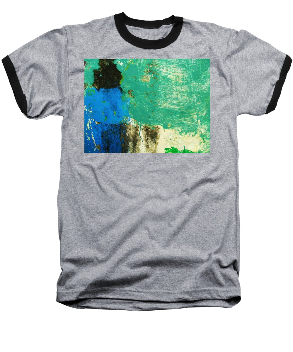 Texture Baseball T-Shirt featuring the photograph Wall Abstract 70 #1 by Maria Huntley