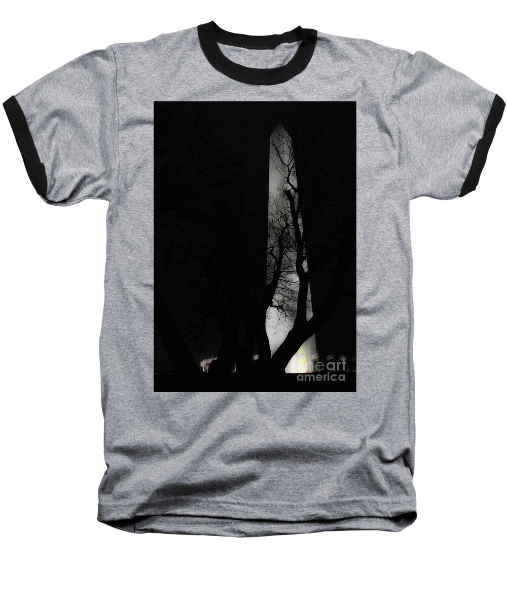 Washington Monument Baseball T-Shirt featuring the photograph Washington Monument #1 by Angela DeFrias