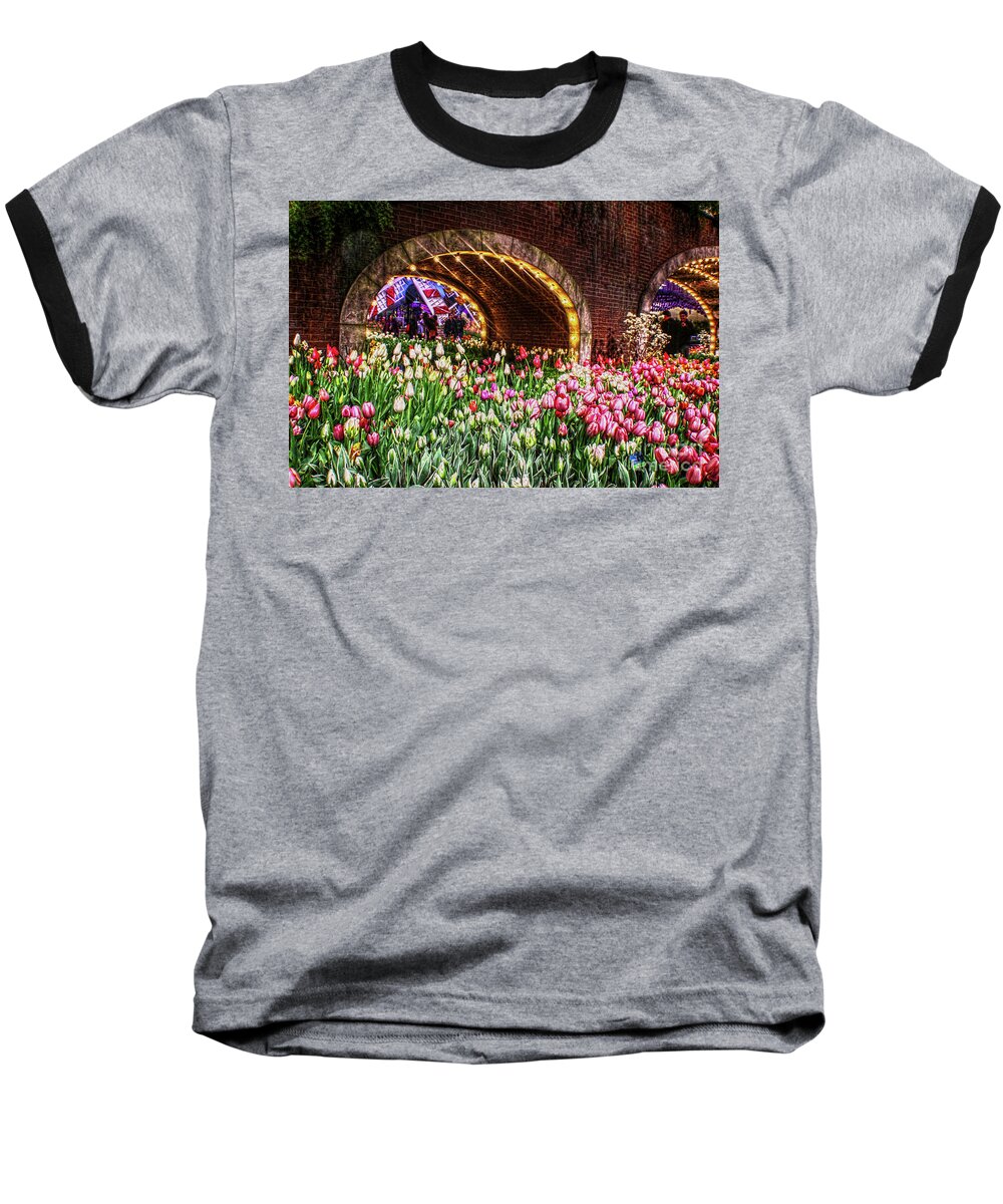 Tulip Baseball T-Shirt featuring the photograph Welcoming Tulips #1 by Sandy Moulder