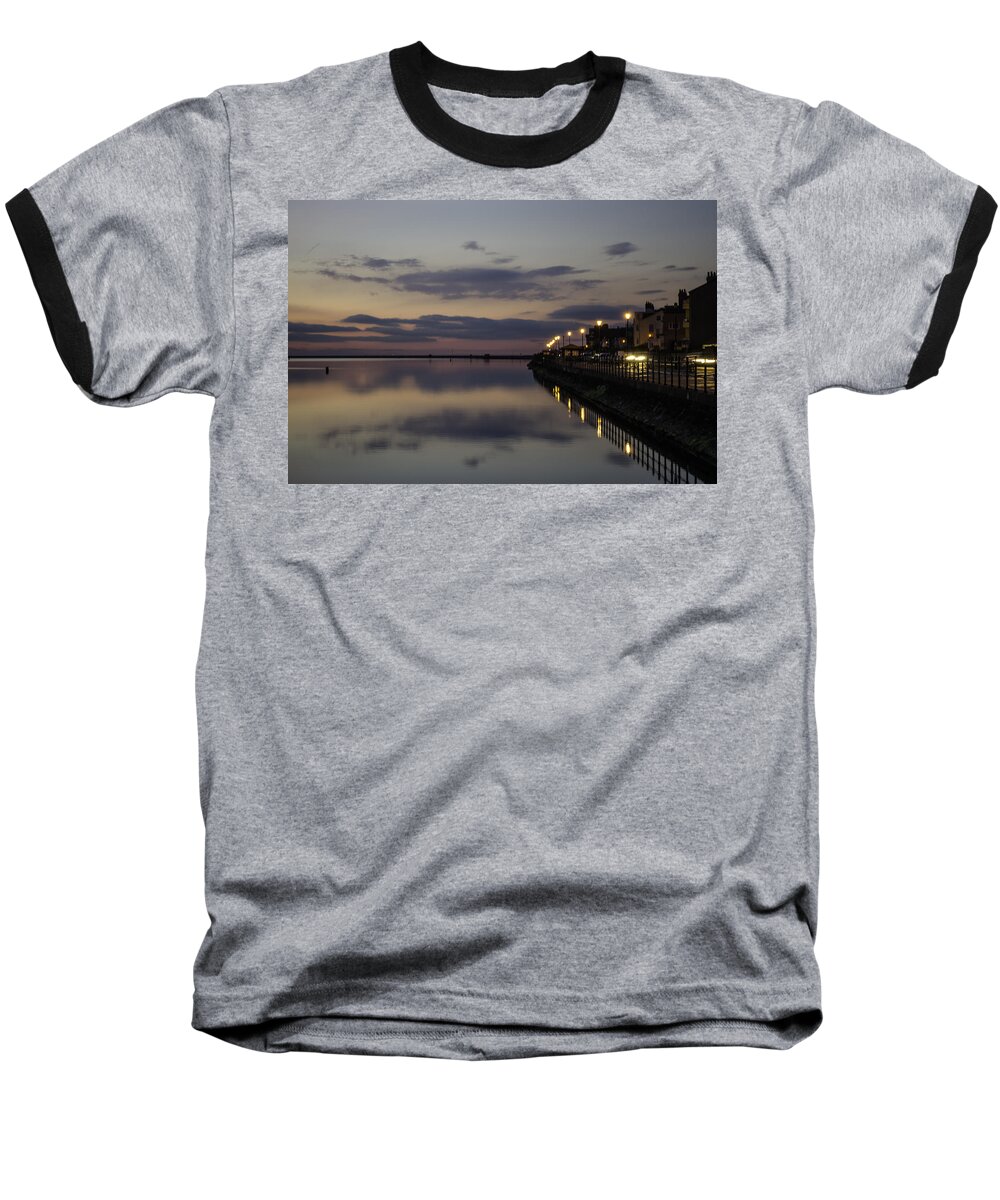Beautiful Baseball T-Shirt featuring the photograph West Kirby Promenade Sunset #1 by Spikey Mouse Photography