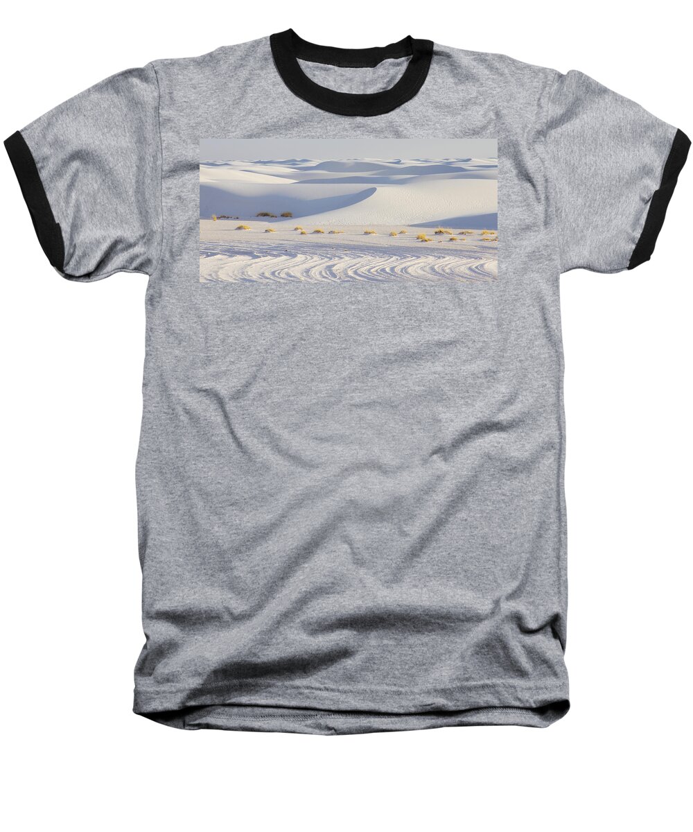 Landscape Baseball T-Shirt featuring the photograph White Sands New Mexico #1 by Elvira Butler