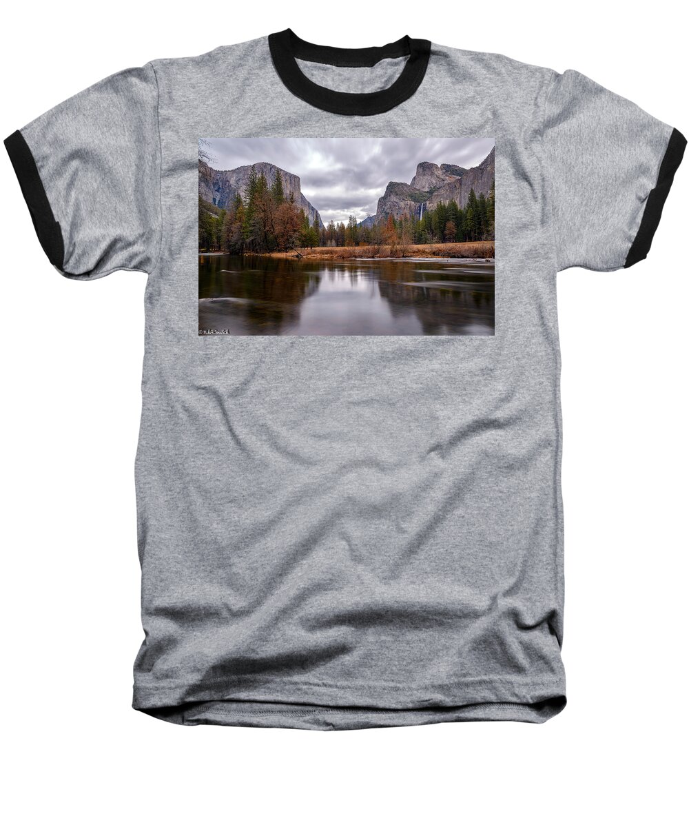 Yosemite National Park Baseball T-Shirt featuring the photograph Yosemite Valley #1 by Mike Ronnebeck