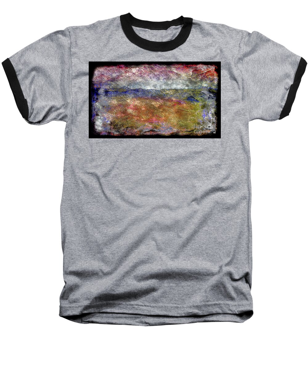 Abstract Baseball T-Shirt featuring the painting 10c Abstract Expressionism Digital Painting by Ricardos Creations