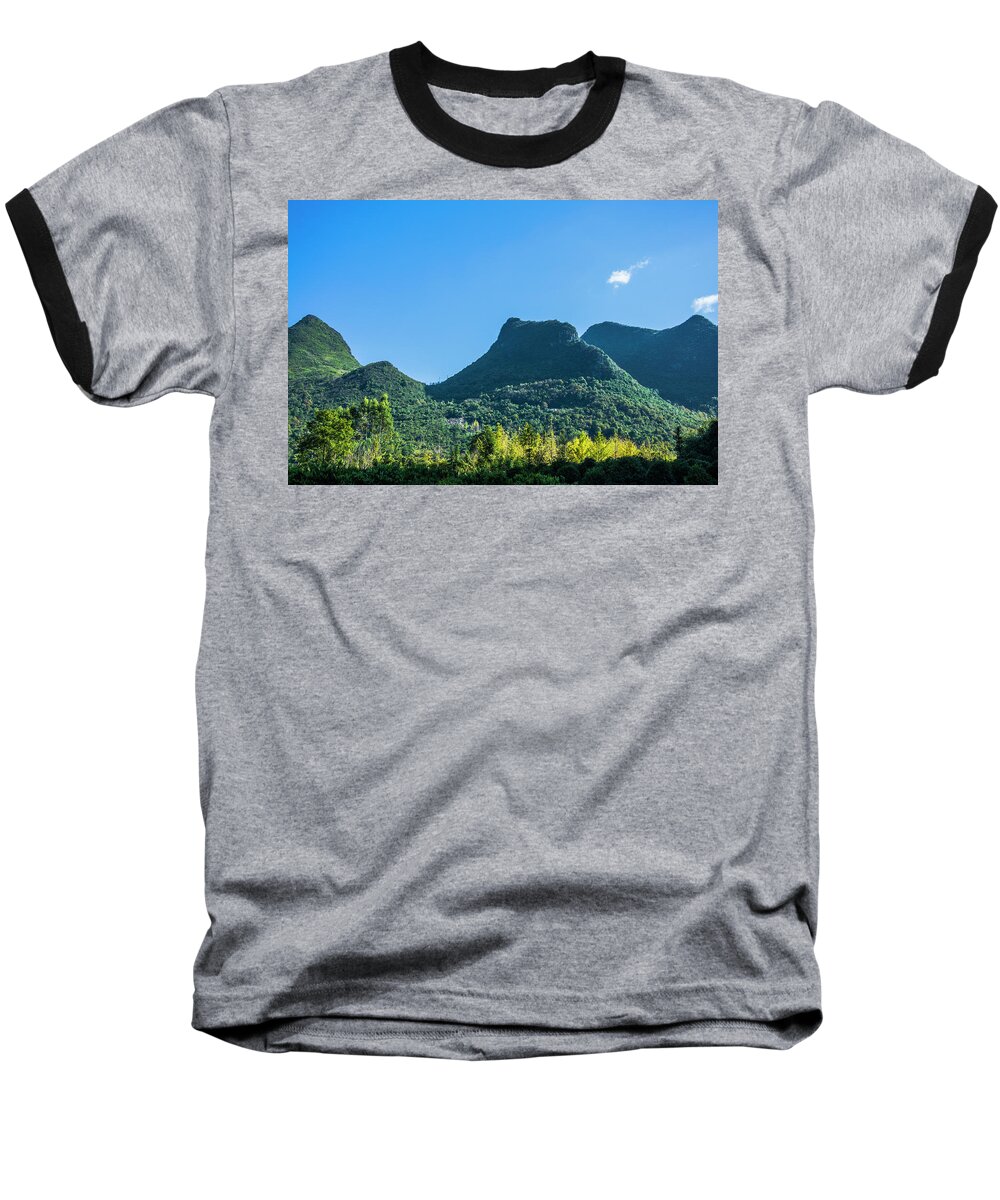 Countryside Baseball T-Shirt featuring the photograph Countryside scenery in autumn #11 by Carl Ning