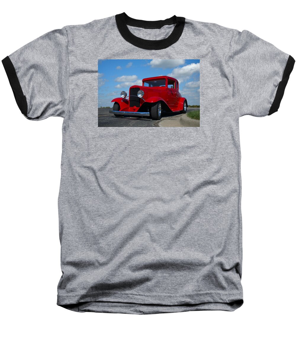 1930 Baseball T-Shirt featuring the photograph 1930 Chevrolet Coupe Hot Rod by Tim McCullough
