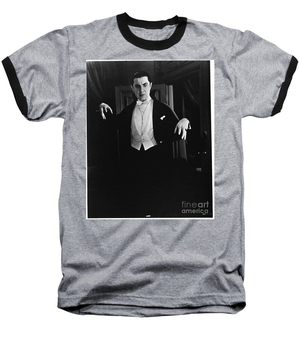 1931 Baseball T-Shirt featuring the photograph 1931 Dracula Bela Lugosi by Vintage Collectables