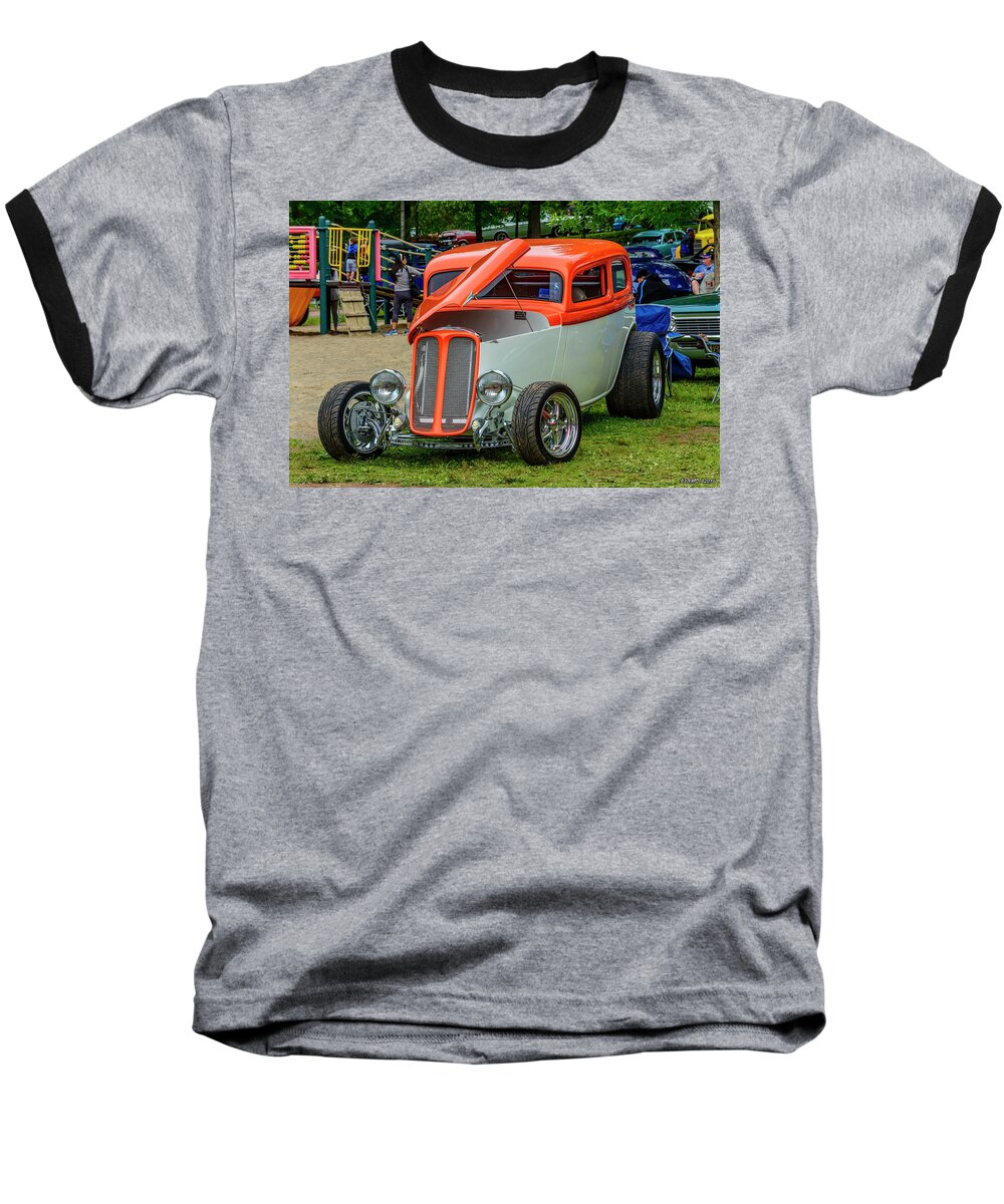 2016 Baseball T-Shirt featuring the photograph 1933 Pontiac sedan street rod by Ken Morris