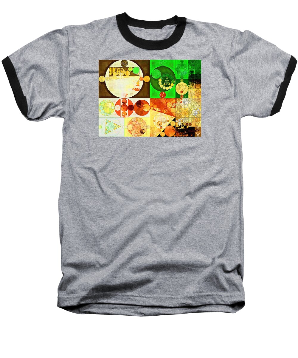 Regular Baseball T-Shirt featuring the digital art Abstract painting - Kelly green #2 by Vitaliy Gladkiy