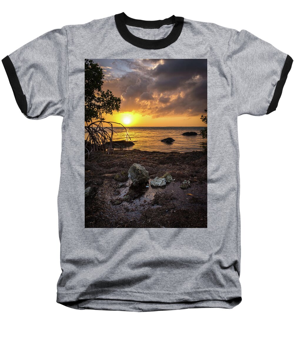 Sunset Baseball T-Shirt featuring the photograph Bahia Honda Sunset #2 by David Hart