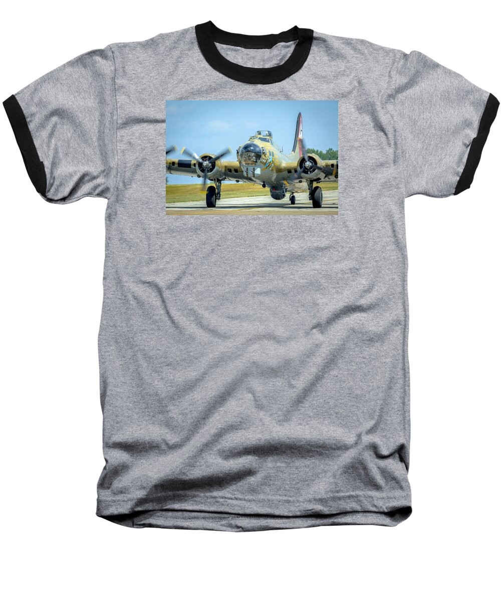 Aircraft Baseball T-Shirt featuring the photograph Boeing B-17G Flying Fortress  #3 by Jack R Perry