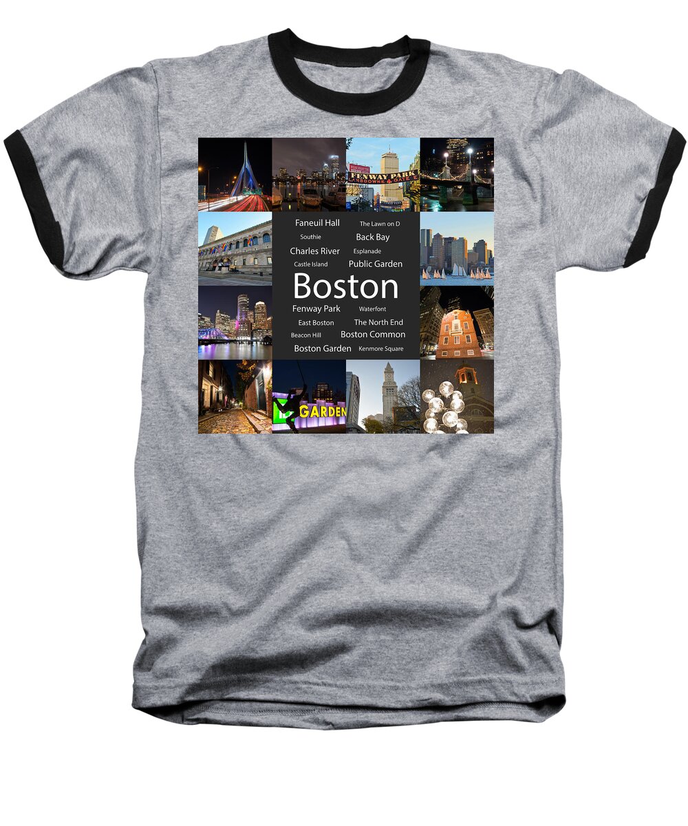 Boston Baseball T-Shirt featuring the photograph Boston MA Collage #2 by Toby McGuire
