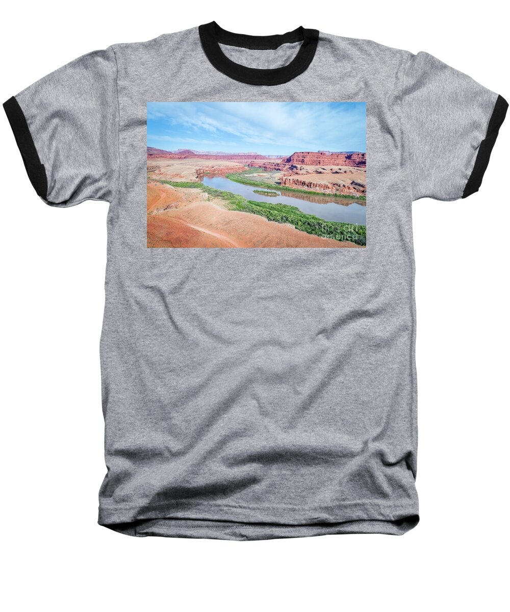 Colorado River Baseball T-Shirt featuring the photograph Canyon of Colorado River in Utah aerial view #3 by Marek Uliasz