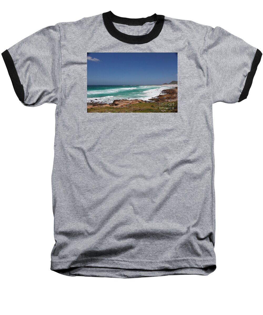 Witsands-soetwater Baseball T-Shirt featuring the photograph Capetown Peninsula Beach #2 by Bev Conover
