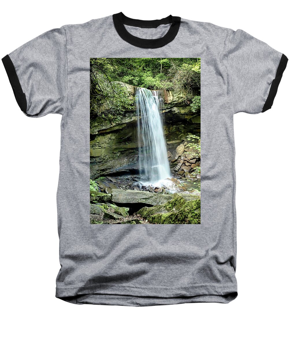 Cascade Baseball T-Shirt featuring the photograph Cucumber Falls Pennsylvania #2 by Chris Smith