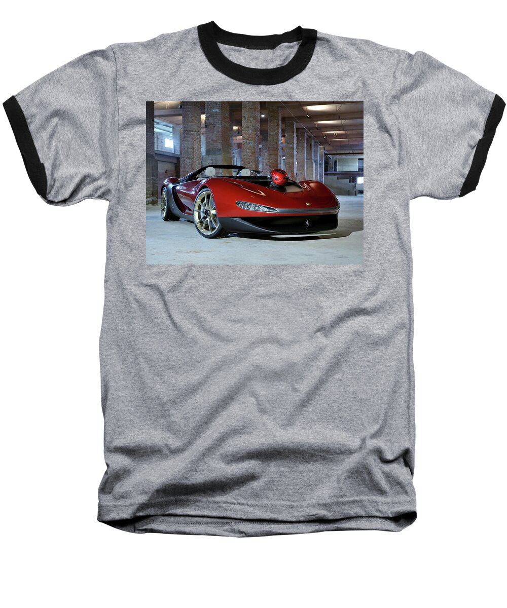 Ferrari Sergio Baseball T-Shirt featuring the photograph Ferrari Sergio #2 by Mariel Mcmeeking