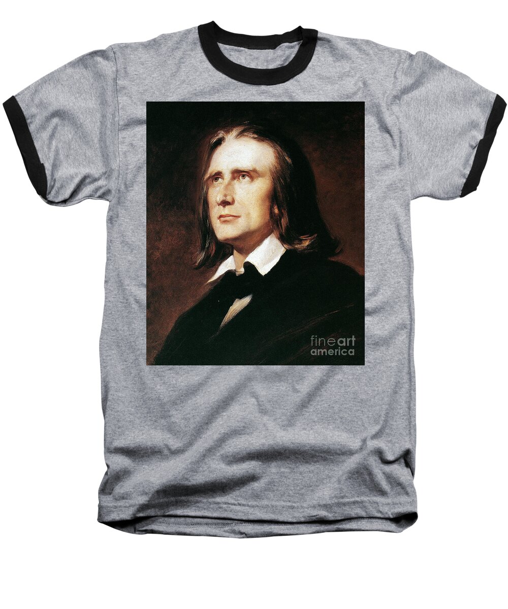 19th Century Baseball T-Shirt featuring the photograph Franz Liszt (1811-1886) #2 by Granger