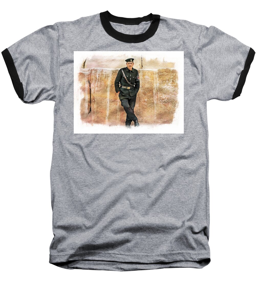 Egypt Baseball T-Shirt featuring the photograph Giza Pyramids Tourist Police #3 by Joseph Hendrix
