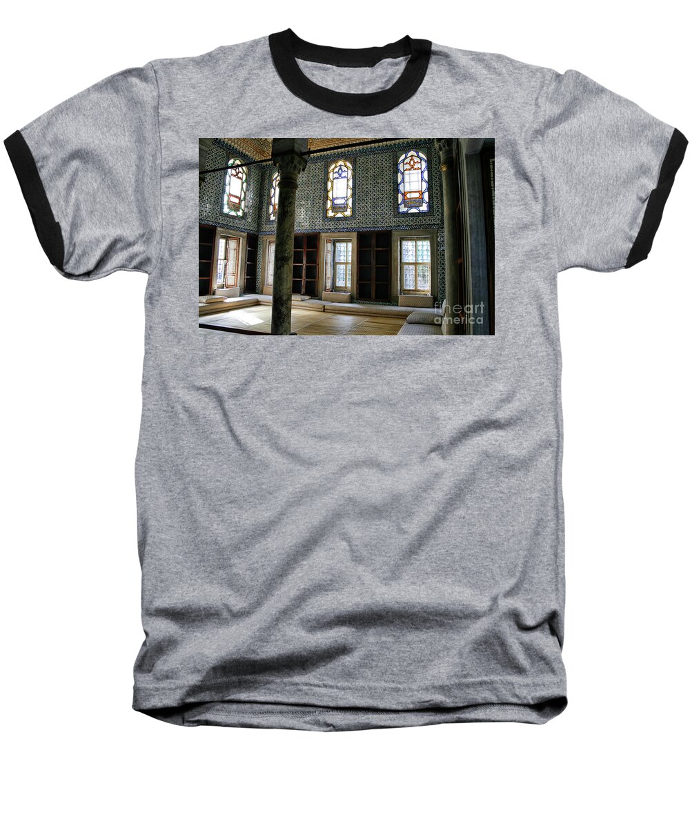 16th Century Style Baseball T-Shirt featuring the photograph Inside the harem of the Topkapi Palace #1 by Patricia Hofmeester