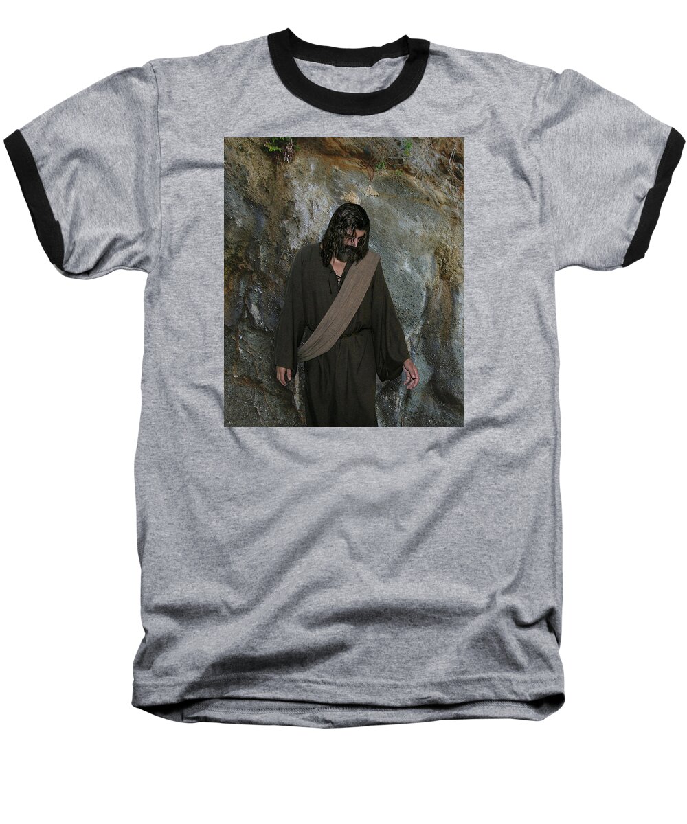 Alex-acropolis-calderon Baseball T-Shirt featuring the photograph Jesus Christ- Rise And Walk With Me #2 by Acropolis De Versailles