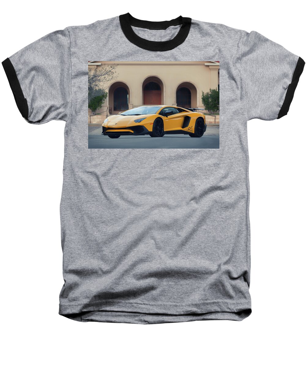 Lamborghini Baseball T-Shirt featuring the photograph #Lamborghini #AventadorSV #SuperVeloce #Print #2 by ItzKirb Photography