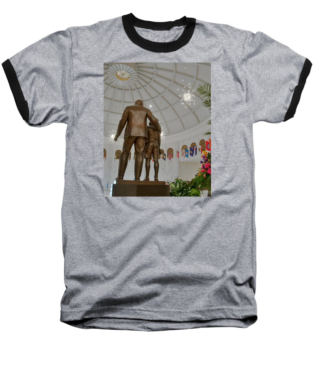 Campus Baseball T-Shirt featuring the photograph Milton Hershey and the boy #2 by Mark Dodd