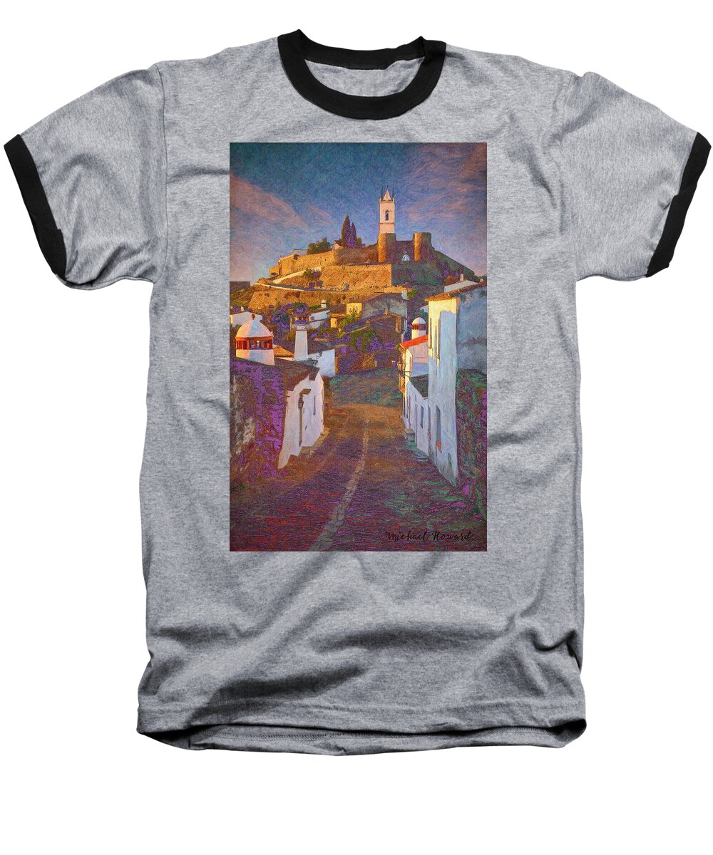 Portugal; Alentejo; Monsaraz; Architecture Baseball T-Shirt featuring the photograph Monsaraz dawn #2 by Mikehoward Photography