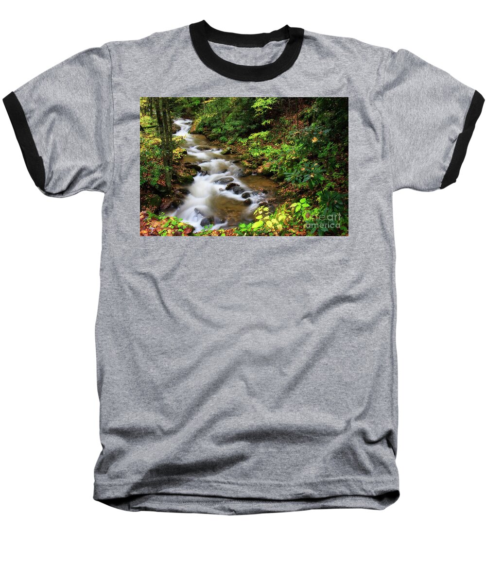 Creek Baseball T-Shirt featuring the photograph Mountain Creek #3 by Jill Lang