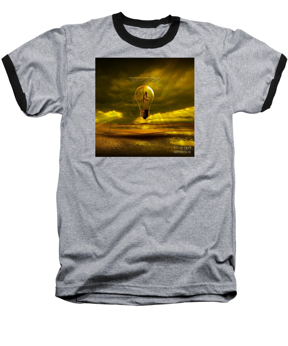 Light Baseball T-Shirt featuring the digital art Mystical Light #2 by Franziskus Pfleghart