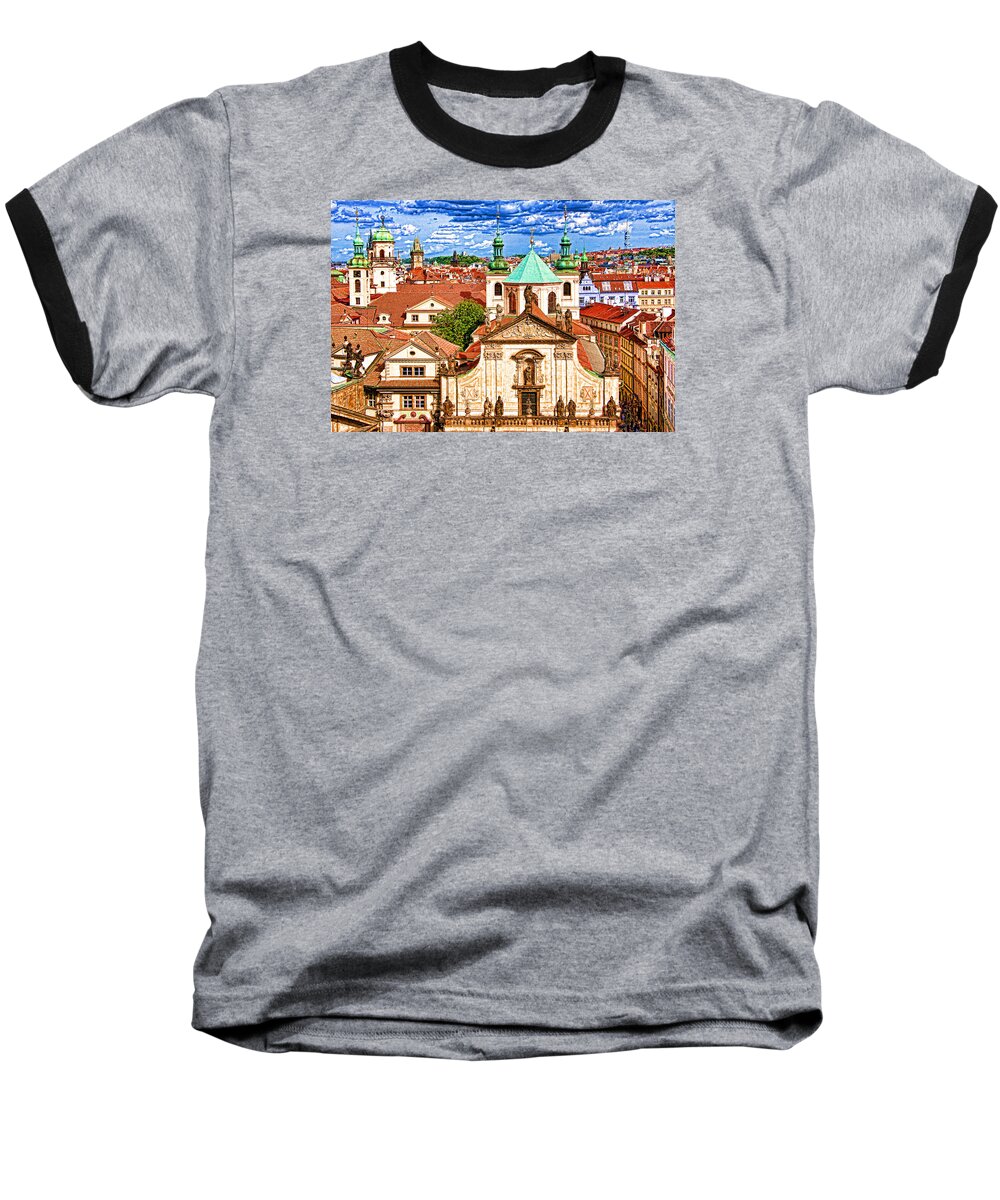 Czech Republic Baseball T-Shirt featuring the photograph Old Town Prague #2 by Dennis Cox