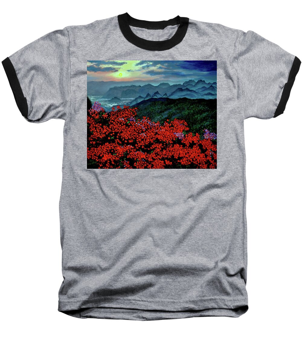 Paradise Baseball T-Shirt featuring the painting Paradise #1 by Stan Hamilton