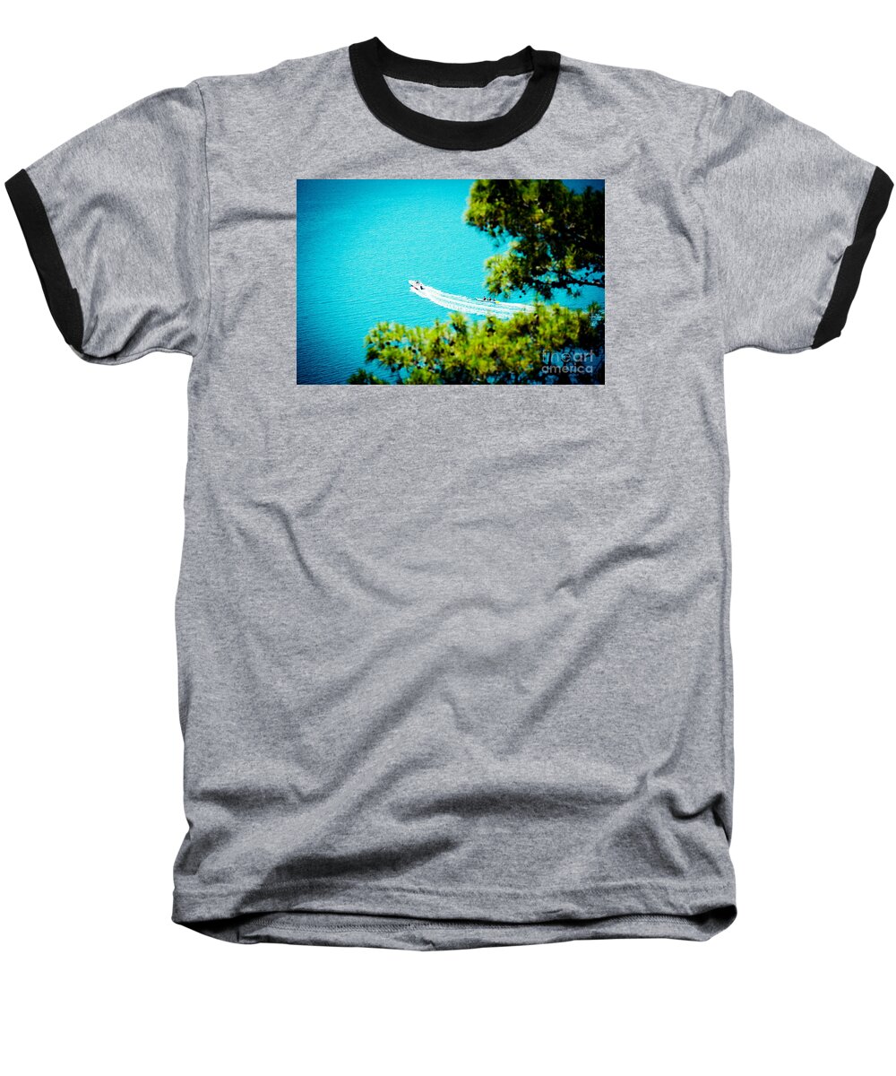 Water Baseball T-Shirt featuring the photograph Pine forest over sea Seascape Artmif.lv #2 by Raimond Klavins