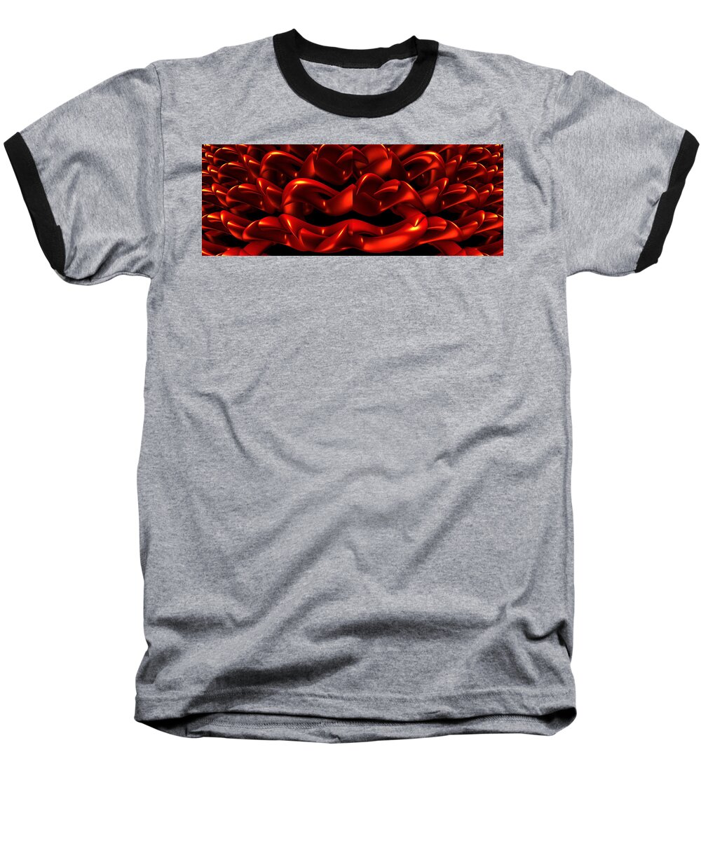 Red Baseball T-Shirt featuring the digital art Red #2 by Lyle Hatch
