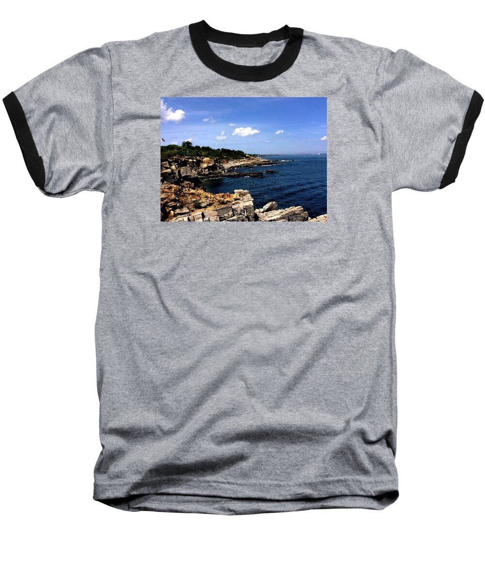  Baseball T-Shirt featuring the photograph Sea Coast Maine... #2 by Bob Johnson